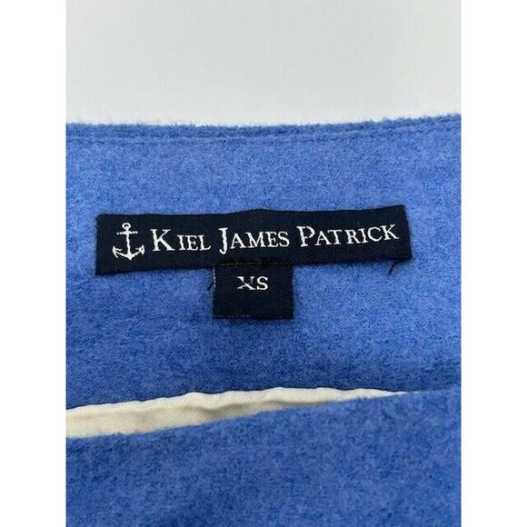 Kiel James Patrick Shift Midi Dress Sleeveless Wool Blend Lined Blue Size XS - Picture 5 of 11